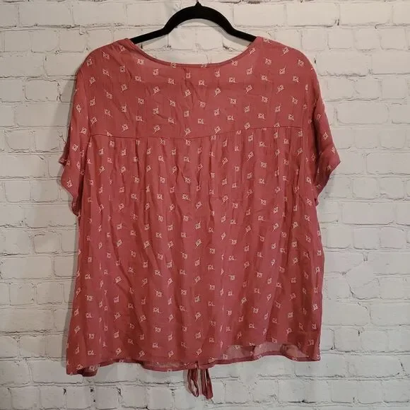 Pink Republic boho tie front top size XL - Picture 6 of 6
